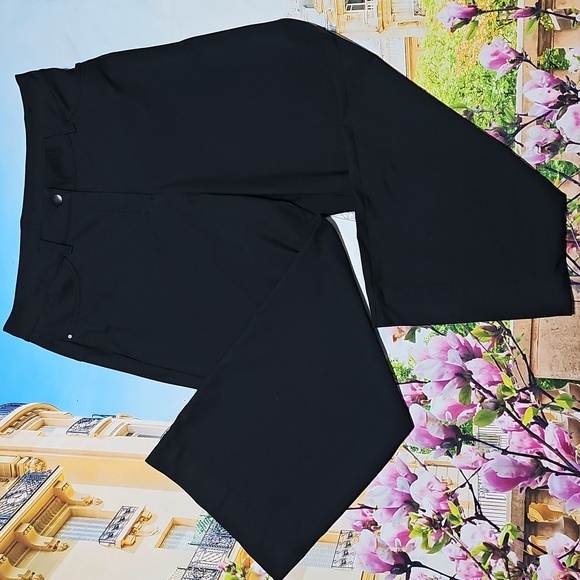 Lululemon Black Wide-Leg High Waisted Cropped Pants Size 30 - Picture 3 of 6